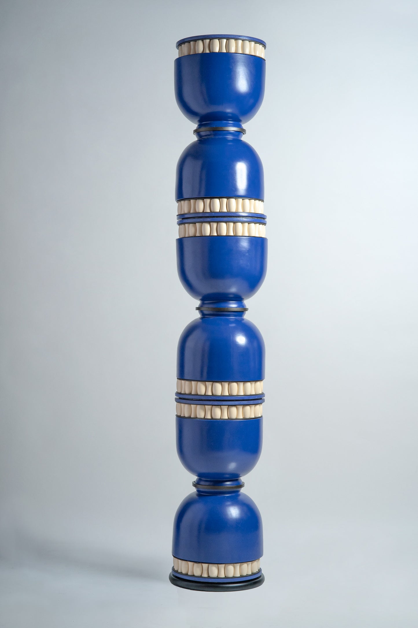 JAIPUR BLUE POTTERY + CHANNAPATNA BEAD STAMBH