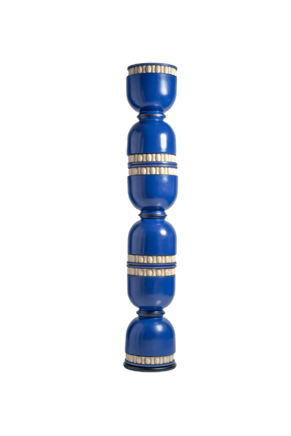 JAIPUR BLUE POTTERY + CHANNAPATNA BEAD STAMBH